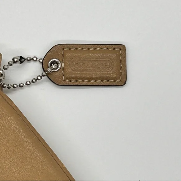 Coach Tan Leather Wristlet Wallet - Picture 12 of 14